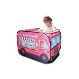 rpr Játszósátor gyerekeknek, fagylaltoskocsi mintával, textil hordozóval, 112x70x75 cm, pink