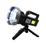 rpr Kis kézi keresőlámpa Extra erős LED lámpa Akkumulátorral tripod állvánnyal 300M, 100 W - COBA-CB-T200