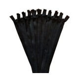 RT0 14 cm fekete műanyag spirál fogú - zárt cipzár csomag - 10 db-os