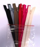 RT0 - 16 cm hosszú - zártvégű műanyag spirál fogú cipzár 6 db -os vegyes színű