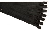 RT0 18 cm zárt műanyag spirál fogú 6 db os cipzár csomag - Fekete színben