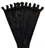 RT0 33 cm hosszú fekete rejtett műanyag spirál fogú - zárt cipzár csomag - 10 db-os