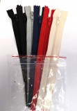 RT0 zárt műanyag spirál fogú cipzár 6 db -os csomag - 16 cm hosszú