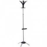 Ruhafogas, fém váz, fekete akasztókkal, ALBA "Cleo", króm