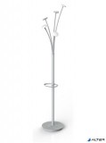 Ruhafogas, fém váz, műanyag akasztók, ALBA "Festival", ezüstszürke-fehér
