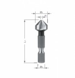 ruko kúpsüllyesztő ¤ 12,4  90° 102316 bit befogású