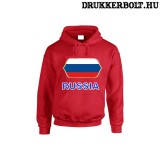 Russia feliratos kapucnis pulóver (piros) - orosz válogatott szurkolói pullover / pulcsi