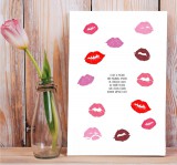 Rúzsos puszis vendégkönyv lánybúcsúra