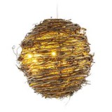 RXL 240 20 LED/30cm/3x AA/meleg fehér rattan labda karácsonyi dekoráció (RETLUX_50002942)