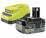 RYOBI 18 V ONE+ Li-Ion akkupack (töltő+1x4.0 Ah akku) RC18120A-140X