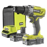Ryobi 18V 50Nm akkus ütvefúró-csavarozó szett 2x2.0Ah R18PD3-220S