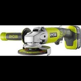 Ryobi 18V One Plus™ 115mm-es sarokcsiszoló, 1x 4,0Ah akkumulátor, töltő - R18AG-140S (R18AG-140S)