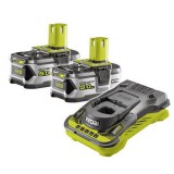 Ryobi ONE+ 18V gyorstöltőtöltő 2x5.0Ah akkuval RC18150-250