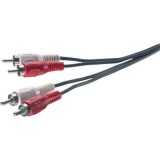 RCA audio kábel, 2x RCA dugó - 2x RCA dugó, 1,5 m, fekete, SpeaKa Professional 325091 (SP-1300364) - Audió kábel