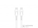 S-Link kábel  -  SW-C305  (5A, 12W, Gyorstöltés, Type-C to Type-C, 100cm adat+töltőkábel, fehér)
