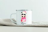 SA Egyedi névre szóló zománcozott bögre - Panda