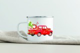 SA Egyedi névre szóló zománcozott bögre - Piros platós autó
