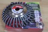 SABART gyomirtó kefe drót csavart 200mm x (25,4mm és 20mm felfogatásra is jó)