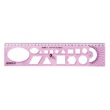 Sablon vonalzó optima hajlékony pink 30cm 53070
