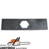 Sabo 16762 fűnyíró kés, L 145 mm, W 40 mm, Ø tengely furat 25,4 mm