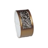 Saját készítésű ékszer Swarovski BŐR KARKÖTŐ SZÓRT KRISTÁLLYAL - gold