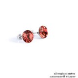 Saját készítésű ékszer Swarovski CHATON - BEDUGÓS FÜLBEVALÓ - 6mm-es