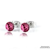 Saját készítésű ékszer Swarovski CHATON - BEDUGÓS FÜLBEVALÓ - 6mm-es