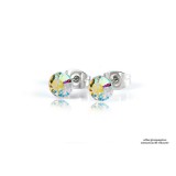 Saját készítésű ékszer Swarovski CHATON - BEDUGÓS FÜLBEVALÓ - 6mm-es