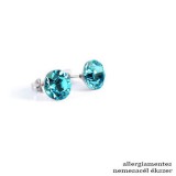 Saját készítésű ékszer Swarovski CHATON - BEDUGÓS FÜLBEVALÓ -  8mm-es