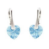 Saját készítésű ékszer Swarovski FRANCIA KAPCSOS FÜLBEVALÓ - SZÍV KRISTÁLLYAL