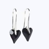 Saját készítésű ékszer Swarovski HOSSZÚKÁS SZÍV ALAKÚ AKASZTÓS FÜLBEVALÓ