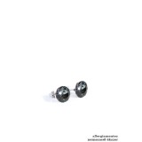 Saját készítésű ékszer Swarovski PÖTTYI - NEMESACÉL FÜLBEVALÓ - 4,5mm-es