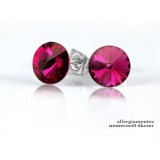 Saját készítésű ékszer Swarovski RIVOLI - BEDUGÓS FÜLBEVALÓ - 8mm-es