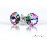 Saját készítésű ékszer Swarovski RIVOLI - BEDUGÓS FÜLBEVALÓ - 8mm-es