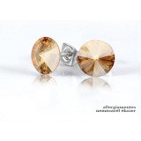 Saját készítésű ékszer Swarovski RIVOLI -  BEDUGÓS FÜLBEVALÓ - 8mm-es