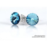 Saját készítésű ékszer Swarovski RIVOLI -  BEDUGÓS FÜLBEVALÓ - 8mm-es