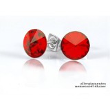 Saját készítésű ékszer Swarovski RIVOLI - BEDUGÓS FÜLBEVALÓ - 8mm-es