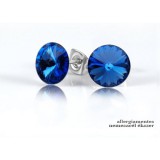 Saját készítésű ékszer Swarovski RIVOLI - BEDUGÓS FÜLBEVALÓ - 8mm-es