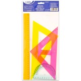 Sakota CCP2019 Vonalzó készlet 4 darabos - neon színekben (CCP2019)