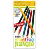 SAKOTA Creative Jungle 12 darabos dupla színes ceruza készlet kifestővel