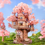 Sakura faház 3D kreatív makett (535 darabos, ragasztás nélküli)