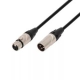SAL audio kábel XLR dugó és aljzat, 6mm, 5m (XLR5)