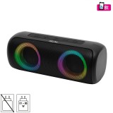 SAL boombox, 2x10W, MP3 zenelejátszó, Bluetooth, mélysugárzó, basszus, RGB LED fényjáték, beépített akkumulátor, IPX5 (BT2000) (BT2000)