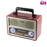 SAL retro táskarádió, stereo multimédia lejátszó, BT, USB/microSD, AUX, 3-sávos rádió, hálózati/elemes (RRT3) (RRT3)