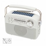 SAL RPR9 napelemes rádió multimédia lejátszóval, FM-AM-SW rádió, Bluetooth, USB és microSD csatlakozás, beépített akkumulátor