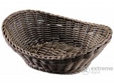 Saleen fonott ovális kosár, 23,5×18×8/6 cm, barna