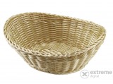 Saleen fonott ovális kosár, 23,5×18×8/6 cm, bézs