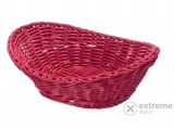 Saleen fonott ovális kosár, 23,5×18×8/6 cm, piros