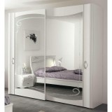 Saltarelli Diadema 2 tükrös tolóajtós gardróbszekrény Swarovski kristályok nélkül, magasság: 251,3 cm