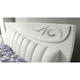 Saltarelli Diadema franciaágy keret ágyneműtartóval, kárpitozott fejvéggel, Swarovski kristályok nélkül